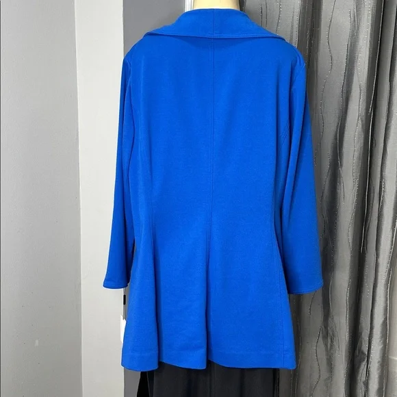 Calvin Klein Women’s Ruffled Blue Blazer Plus Size - Picture 4 of 8